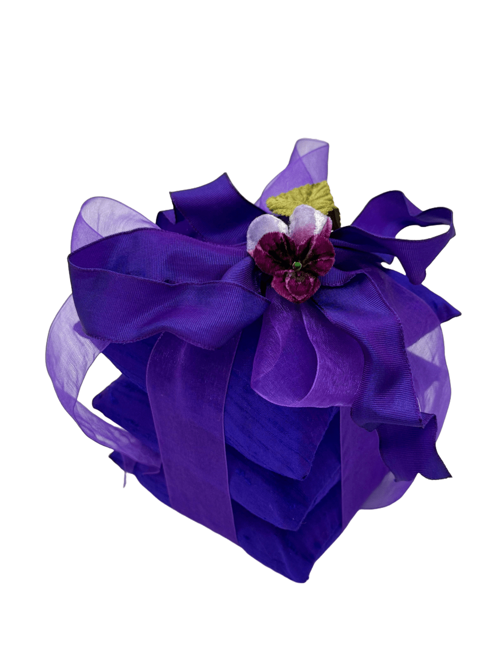 French Style Dark Purple Silk Sachet Scented Pillows