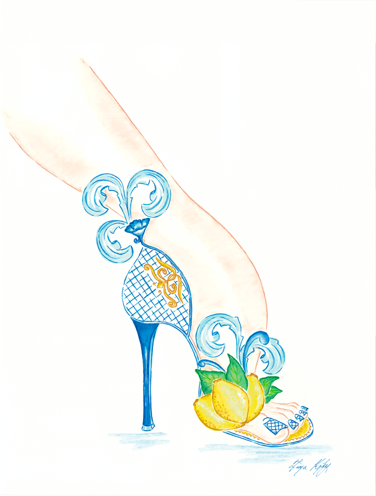 Sicilian Lemons Tea Towel